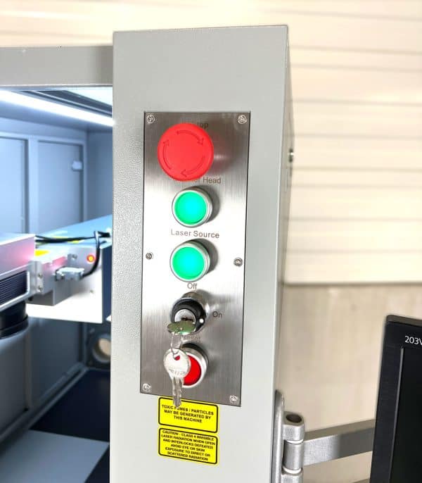 Macchina per incisione laser fibra di produzione - controllo frontale