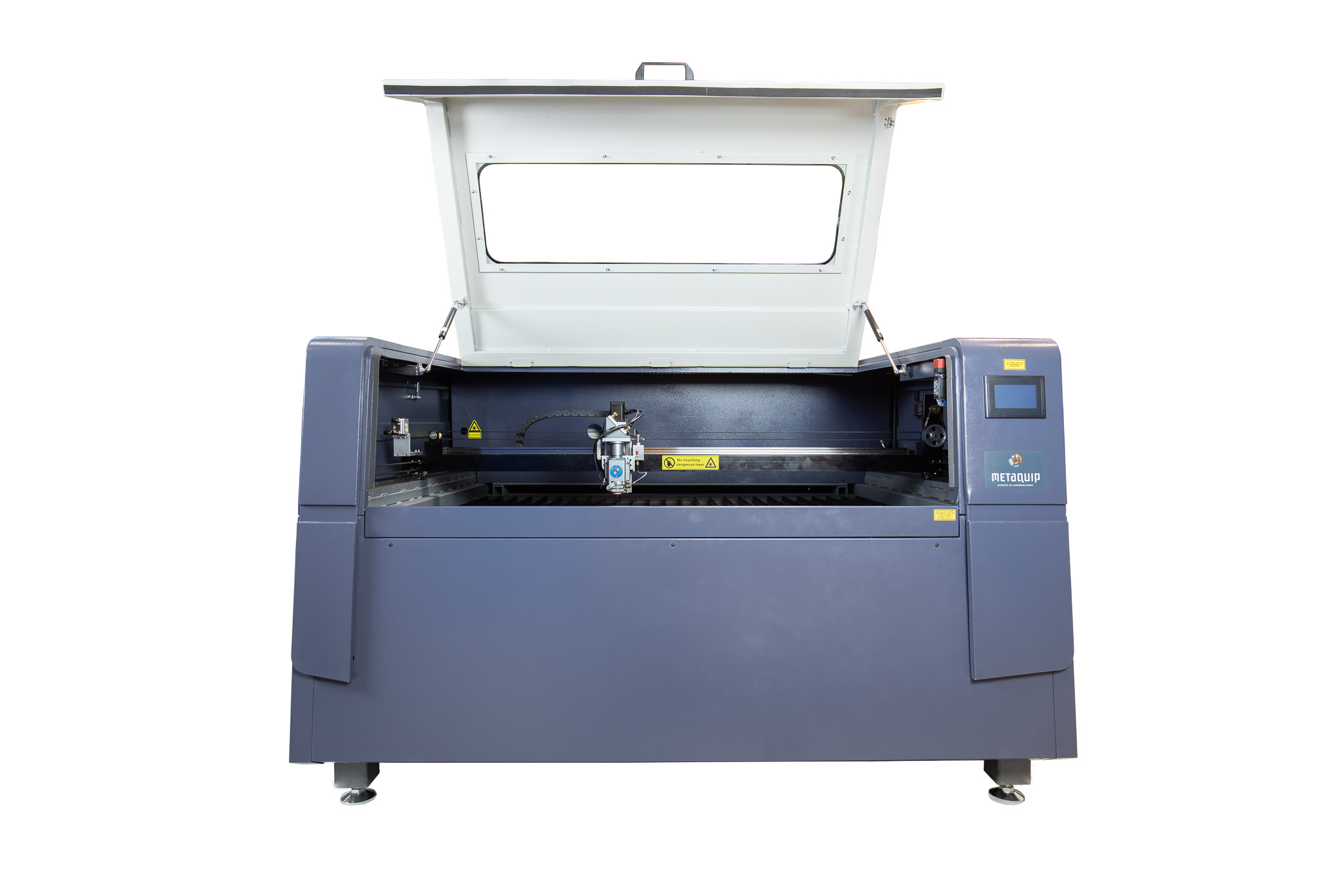 MQ1390C CO2 ad alta potenza Combi Metallo Legno Plastica Laser Cutter Coperchio aperto