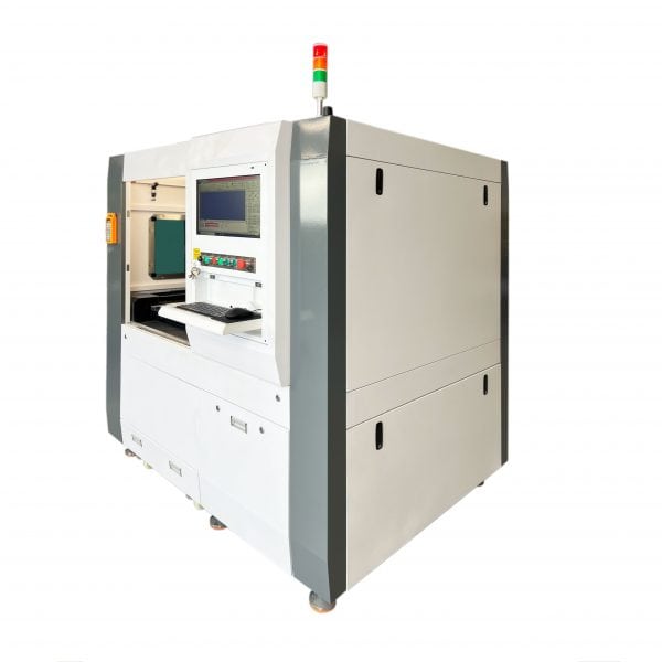 MQ FC6060 taglio laser fibra metallo vista laterale destra